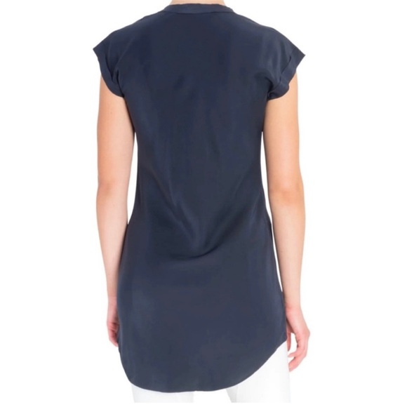 Elaine Kim Rina Silk Bias Tunic in Grey - Picture 2 of 8